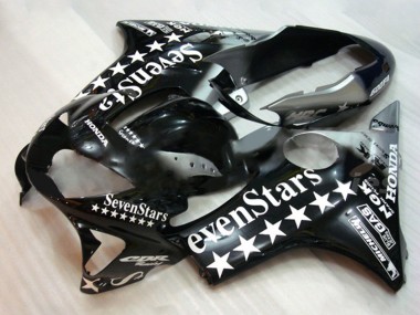 Online 1999-2000 Honda CBR600 F4 Motorcycle Fairings - Glossy Black White SevenStars Canada