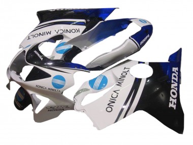 Online 1999-2000 Honda CBR600 F4 Motorcycle Fairing - White Blue Glossy Black Konica Minolta Canada