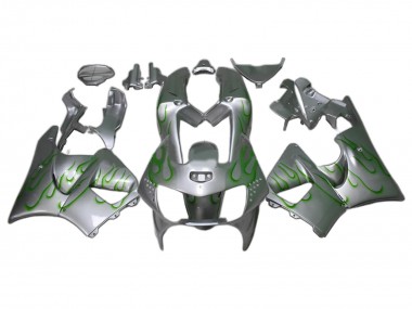 Online 1998-1999 Honda CBR900RR 919 Motorcycle Fairings - Silver Green Flame Canada