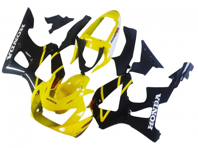 2000-2001 Honda CBR900RR 929 Motorcycle Fairings - Yellow Glossy Black Canada