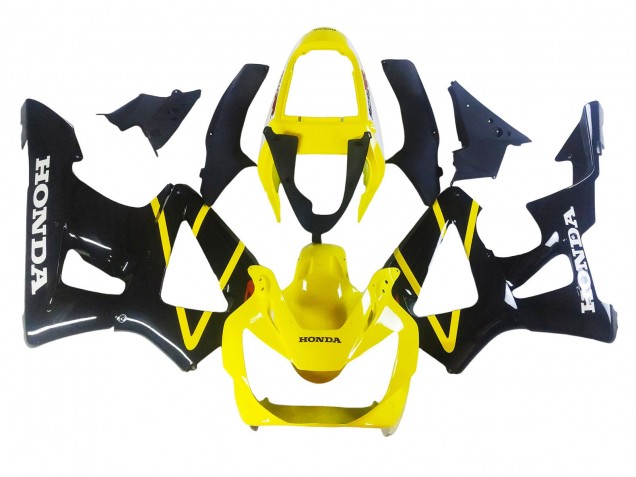 2000-2001 Honda CBR900RR 929 Motorcycle Fairings - Yellow Glossy Black Canada