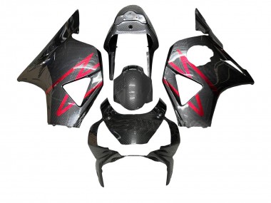 Online 2002-2003 Honda CBR900RR 954 Motorcycle Fairings - Black Carbon Fiber Red Stripe Canada