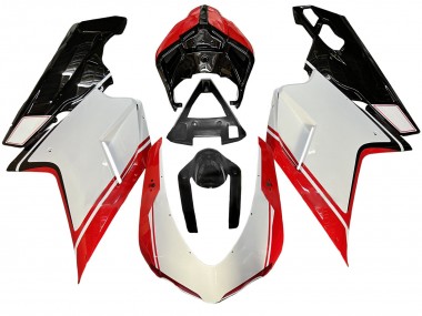 Online 2007-2014 Ducati 848/1098/1198 Motorcycle Fairing - White Red Glossy Black Canada