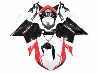 Online 2007-2014 Ducati 848/1098/1198 Motorcycle Fairings - White Red Glossy Black Canada