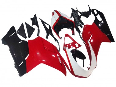 Online 2007-2014 Ducati 1098 Motorcycle Fairings - White Red Glossy Black Canada