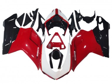 Online 2007-2014 Ducati 1098 Motorcycle Fairings - White Red Glossy Black Canada