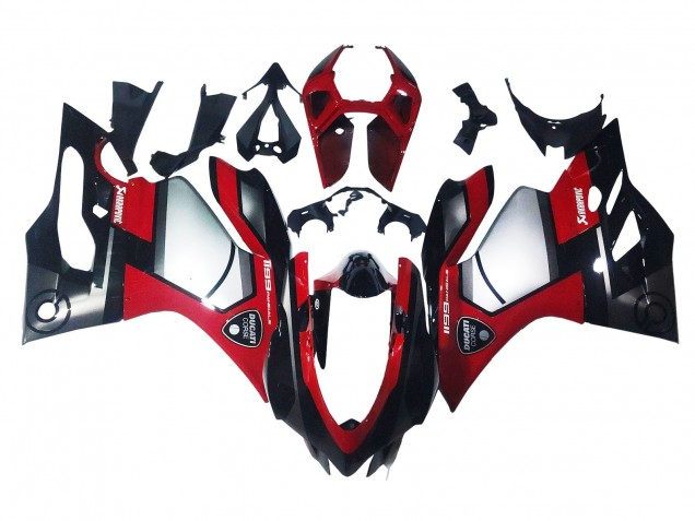 2011-2014 Ducati 1199 Motorcycle Fairings - Red Silver Black Canada