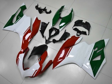 Online 2011-2014 Ducati Panigale 899 Motorcycle Fairings - White Red Dark Green Canada