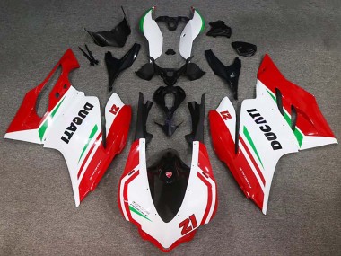 Online 2015-2020 Ducati 959/1299 Motorcycle Fairings - White Red Green Glossy Black 21 Canada