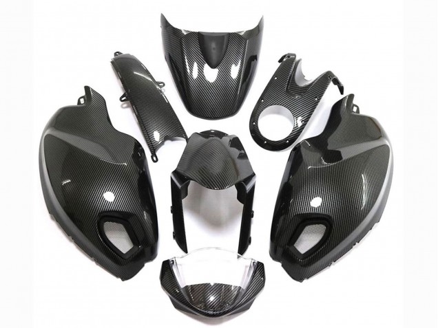 2008-2012 Ducati Monster 696 796 1100 1100S Motorcycle Fairings - Black Carbon Fiber Style Canada