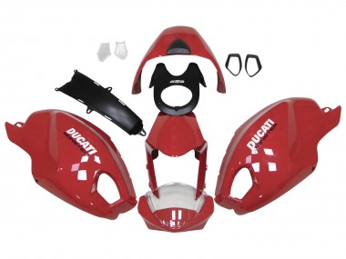 Online 2008-2012 Ducati Monster 696 796 1100 1100S Motorcycle Fairings - Red White Canada