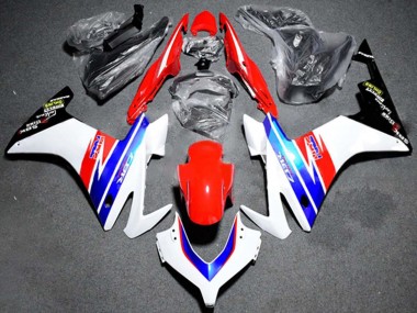 Online 2013-2015 Honda CBR500R Motorcycle Fairing - White Red Blue HRC Canada