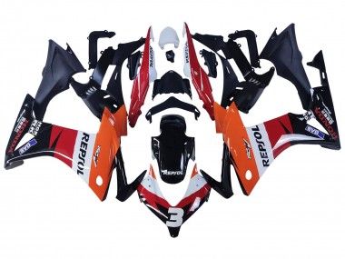 Online 2013-2015 Honda CBR500R Motorcycle Fairings - Orange White Red Glossy Black Repsol 3 Canada