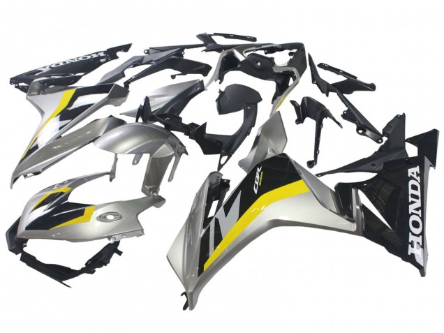 2022-2023 Honda CBR500R Motorcycle Fairings - Silver Yellow Glossy Black Canada