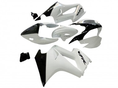 Online 2002-2013 Honda VFR 800 Motorcycle Fairings - Pearl White Glossy Black Decal Canada