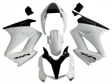 Online 2002-2013 Honda VFR 800 Motorcycle Fairings - Pearl White Glossy Black Decal Canada