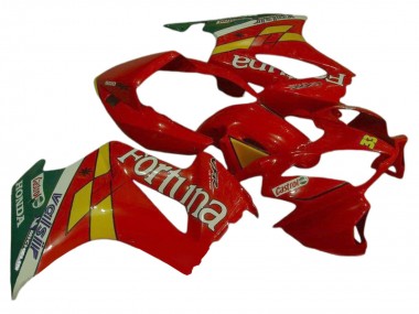 Online 2002-2013 Honda VFR 800 Motorcycle Fairings - Red Yellow Green Fortuna Castrol Valsir 33 Canada