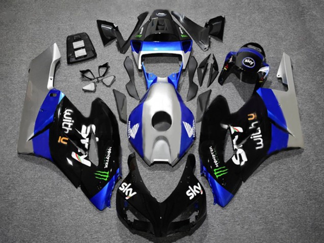 2004-2005 Honda CBR1000RR Motorcycle Fairings - Silver Blue Glossy Black Green Monster Sky Canada