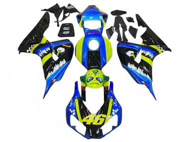 Online 2006-2007 Honda CBR1000RR Motorcycle Fairings - Blue Fluorescent Green Glossy Black Shark 46 Canada