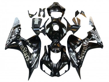 Online 2006-2007 Honda CBR1000RR Motorcycle Fairings - Glossy Black Gold SevenStars Canada