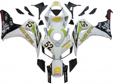 Online 2006-2007 Honda CBR1000RR Motorcycle Fairings - White Green Glossy Black Hannspree 52 Canada