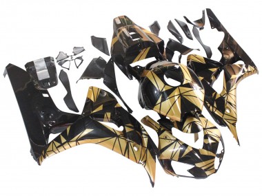 Online 2006-2007 Honda CBR1000RR Motorcycle Fairings - Gold Glossy Black Canada
