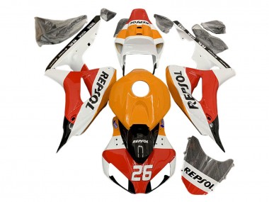 Online 2006-2007 Honda CBR1000RR Motorcycle Fairings - Orange White Red Black Glossy Repsol 26 Canada