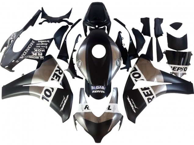 2008-2011 Honda CBR1000RR Motorcycle Fairings - Silver Matte Black Repsol Canada