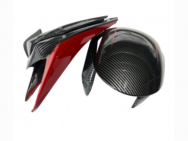 2008-2011 Honda CBR1000RR Motorcycle Fairings - Black Carbon Fiber Red Canada