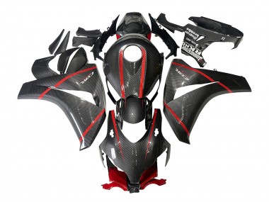 Online 2008-2011 Honda CBR1000RR Motorcycle Fairings - Black Carbon Fiber Red Canada