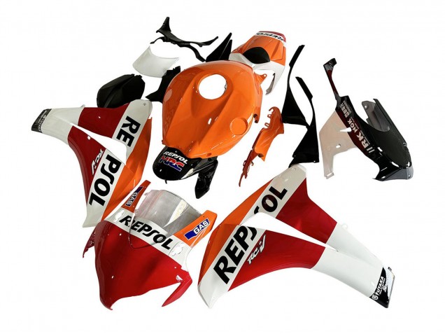 2008-2011 Honda CBR1000RR Motorcycle Fairing - Orange White Red Glossy Black Repsol HRC Canada