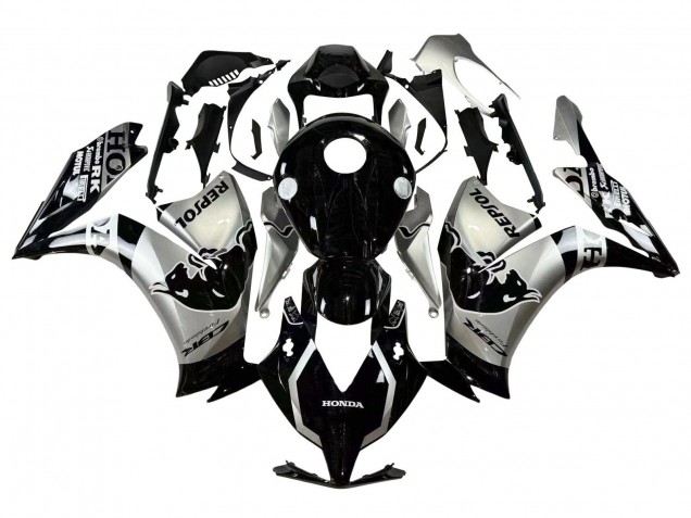 2012-2016 Honda CBR1000RR Motorcycle Fairings - Silver Glossy Black Repsol Red Bull Canada