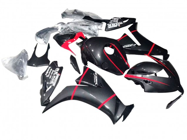 2012-2016 Honda CBR1000RR Motorcycle Fairings - Black Carbon Fiber Red Canada
