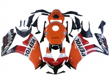 Online 2012-2016 Honda CBR1000RR Motorcycle Fairings - Orange White Red Repsol Canada