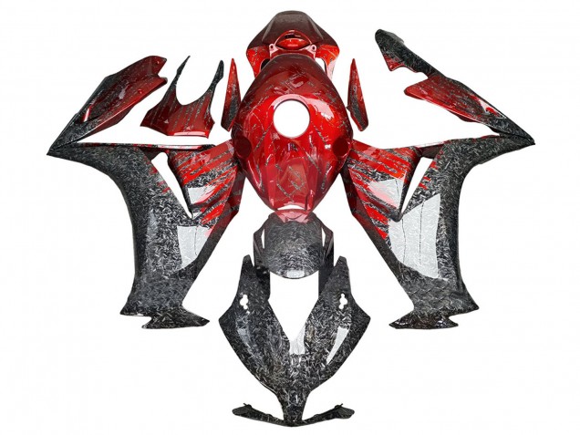 2012-2016 Honda CBR1000RR Motorcycle Fairings - Red Black Forged Carbon Fiber Canada