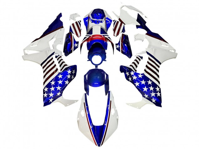 2017-2023 Honda CBR1000RR Motorcycle Fairings - White Blue Red Star Canada