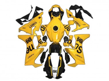 Online 2017-2023 Honda CBR1000RR Motorcycle Fairings - Yellow Glossy Black Supreme 84 Canada