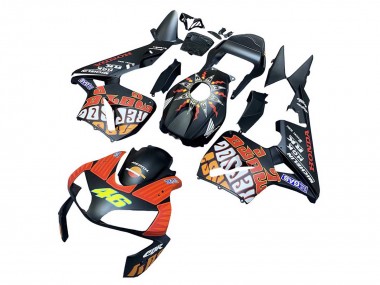 Online 2003-2004 Honda CBR600RR Motorcycle Fairings - Matte Black Orange Repsol Rossi 46 Canada