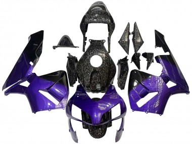 Online 2003-2004 Honda CBR600RR Motorcycle Fairings - Purple Black Forged Carbon Fiber Canada
