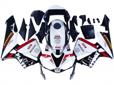 Online 2003-2004 Honda CBR600RR Motorcycle Fairings - White Red Glossy Black DENSO Rimont Canada