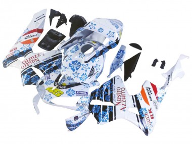 Online 2003-2004 Honda CBR600RR Motorcycle Fairings - White Blue Red Nastro Azzurro 46 Canada