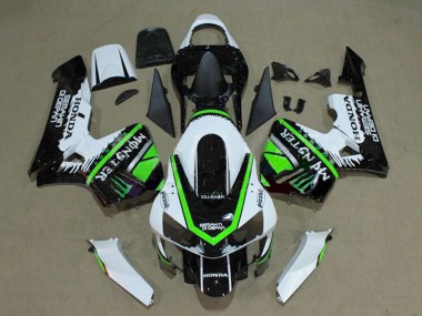 Online 2003-2004 Honda CBR600RR Motorcycle Fairings - White Green Glossy Black Monster Canada