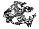 2005-2006 Honda CBR600RR Motorcycle Fairings - Black White Grey Camouflage Canada