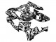 2005-2006 Honda CBR600RR Motorcycle Fairings - Black White Grey Camouflage Canada