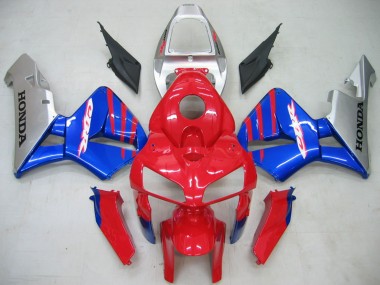 Online 2005-2006 Honda CBR600RR Motorcycle Fairings - Red Blue Silver Canada