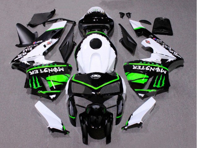 2005-2006 Honda CBR600RR Motorcycle Fairings - White Black Green Monster Canada