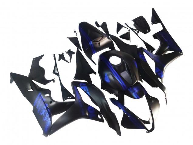 2007-2008 Honda CBR600RR Motorcycle Fairings - Matte Black Blue Repsol Canada