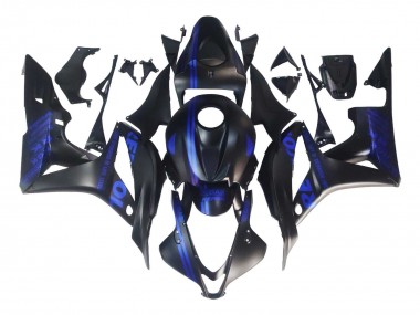 Online 2007-2008 Honda CBR600RR Motorcycle Fairings - Matte Black Blue Repsol Canada