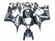 2007-2008 Honda CBR600RR Motorcycle Fairing - Matte Black White Repsol Canada
