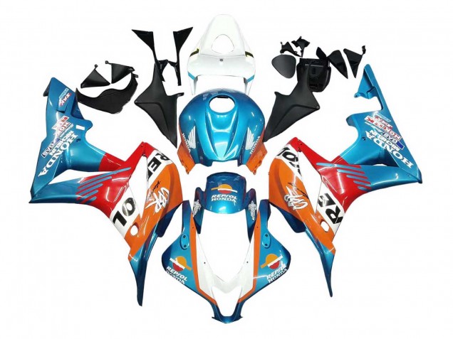 2007-2008 Honda CBR600RR Motorcycle Fairings - Orange White Red Blue Repsol Canada
